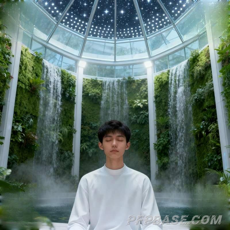 Image 6: trendy guy, city night view, geometric dream, Scandinavian living room, coastal cliff, graffiti alle