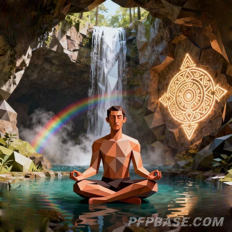 Image 4: eastern man, dragon spirit form, giant tree roots, desert starry sky, glacier fissure, graffiti wall