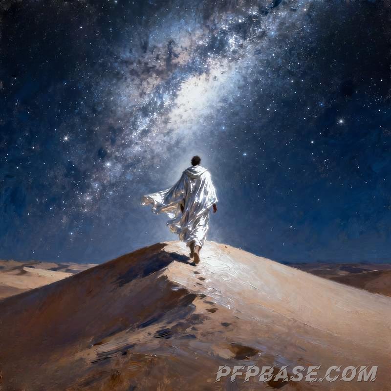 Image 5: eastern man, dragon spirit form, giant tree roots, desert starry sky, glacier fissure, graffiti wall