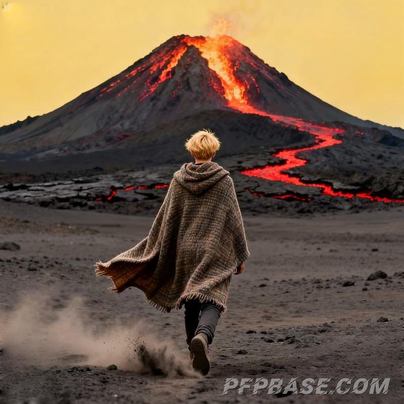 Image 7: male lead face, real person avatar, cliff and sea of clouds, dark forest, observatory, volcanic plai