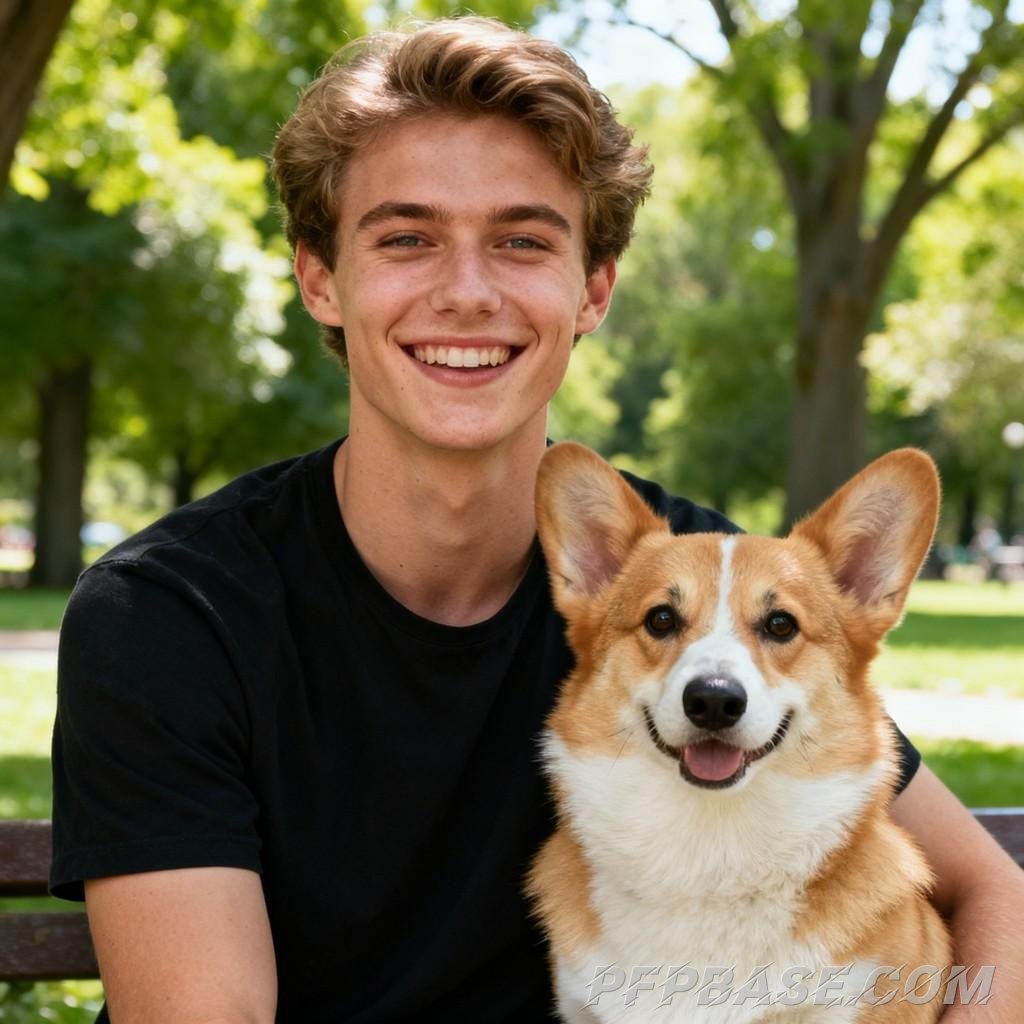 Image 7: contemporary youth, modern life, emotional expression, harmony with nature, pet companionship