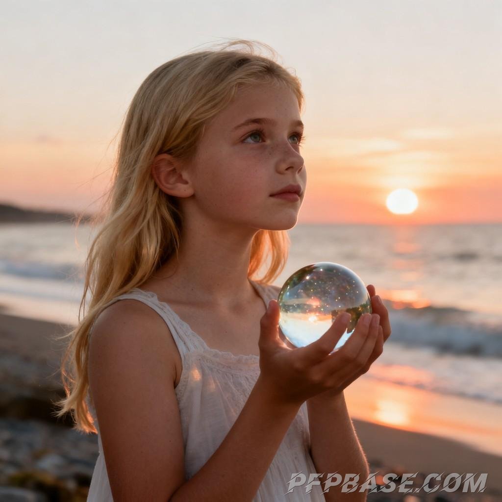 Image 1: dreamy, soft and gentle, young girl, natural, harmonious