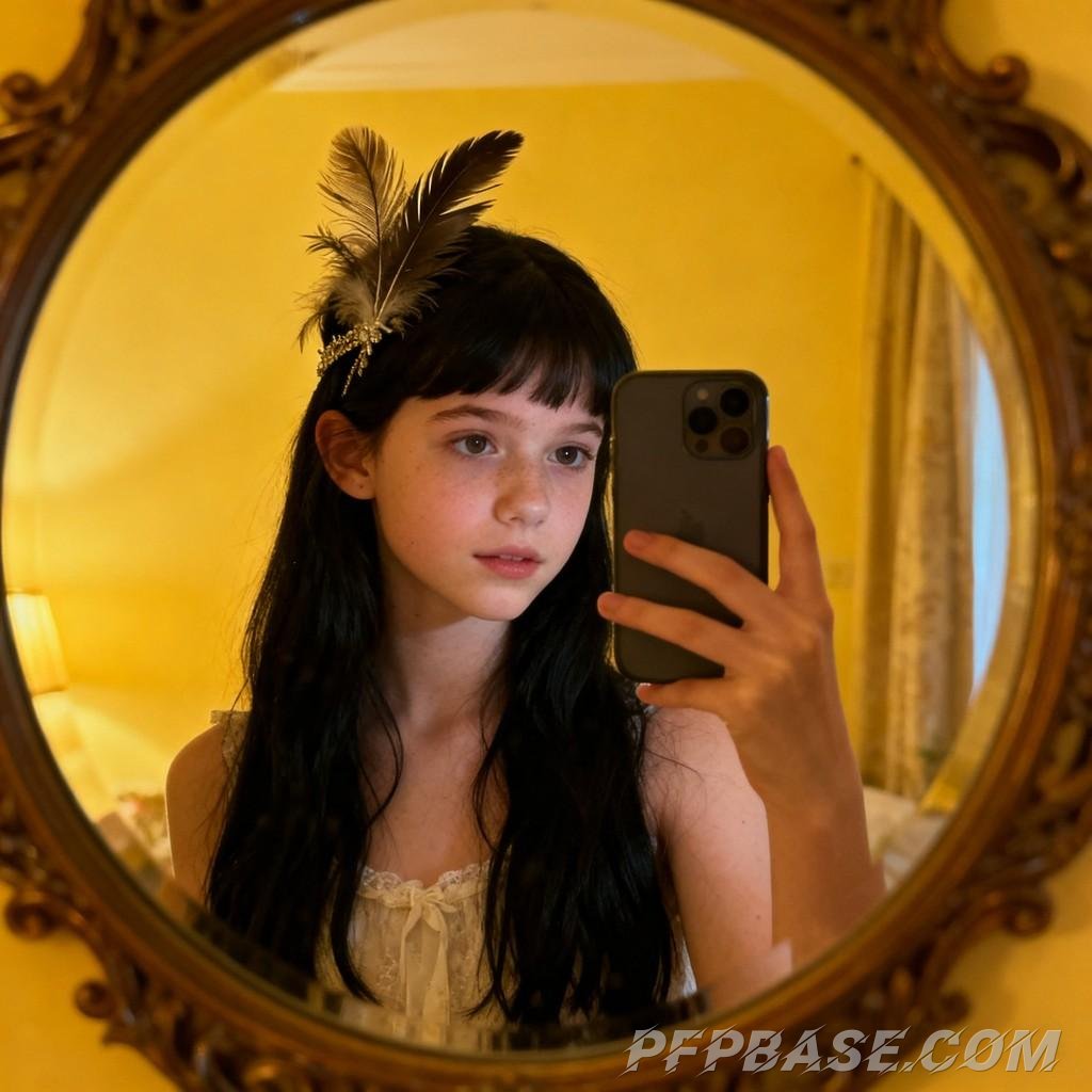 Image 5: dreamy, soft and gentle, young girl, natural, harmonious