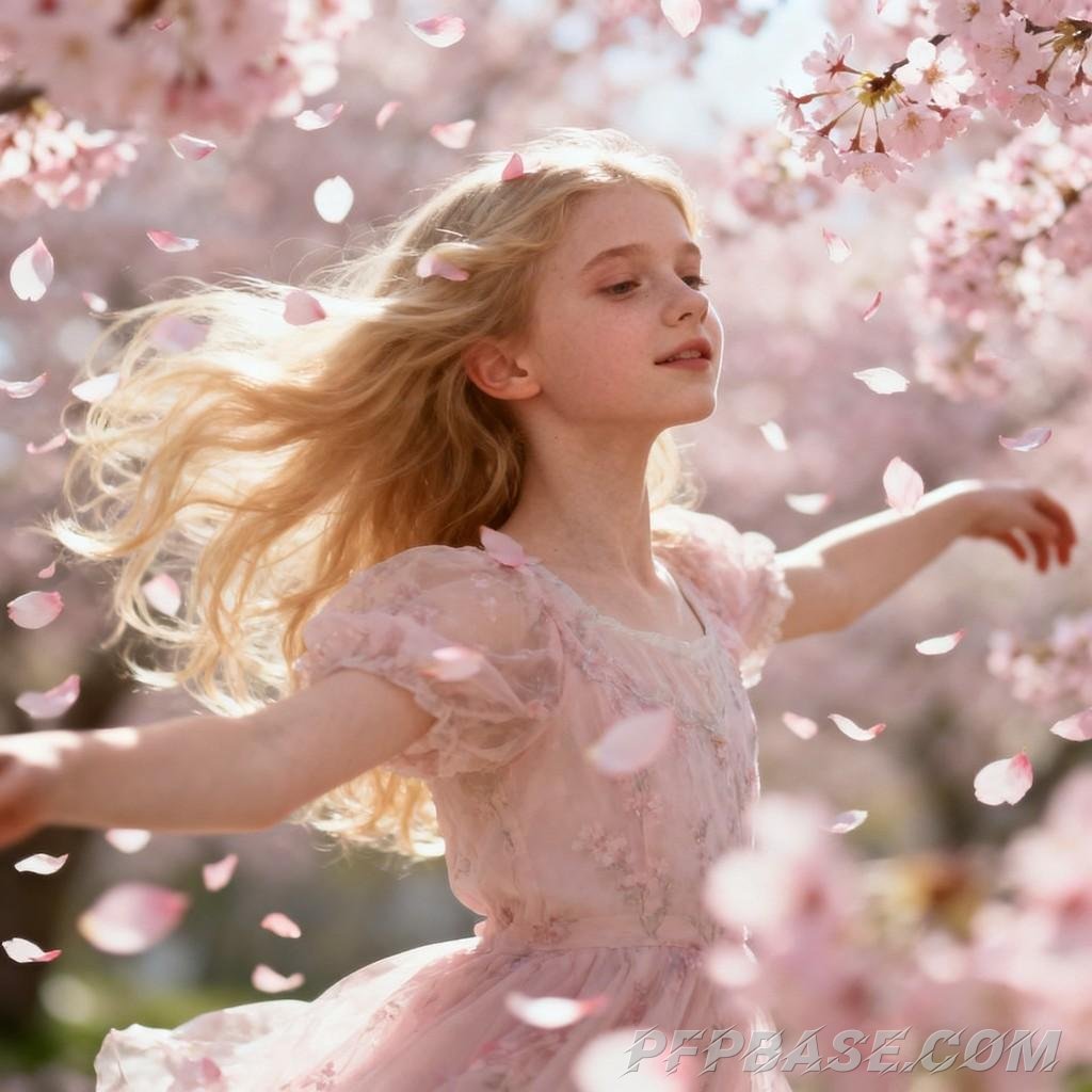 Image 6: dreamy, soft and gentle, young girl, natural, harmonious