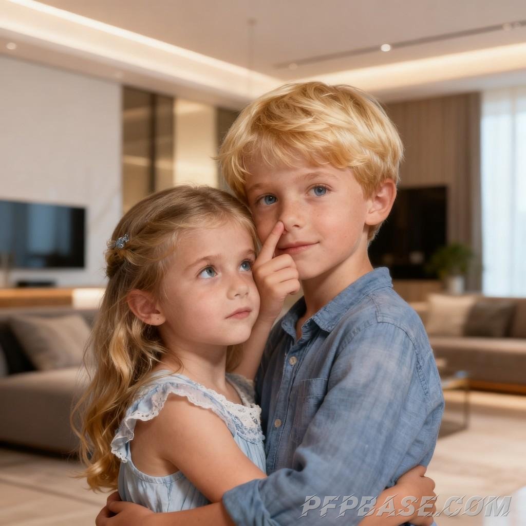 Image 1: starlit sky, couch, living room, deep thought, picking nose, dining room