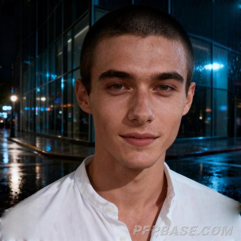 Image 1: young man, city rooftop, graffiti wall, mountain meadow, autumn forest, cliff edge