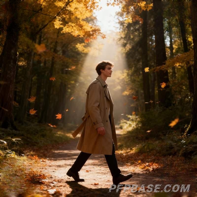 Image 6: young man, city rooftop, graffiti wall, mountain meadow, autumn forest, cliff edge