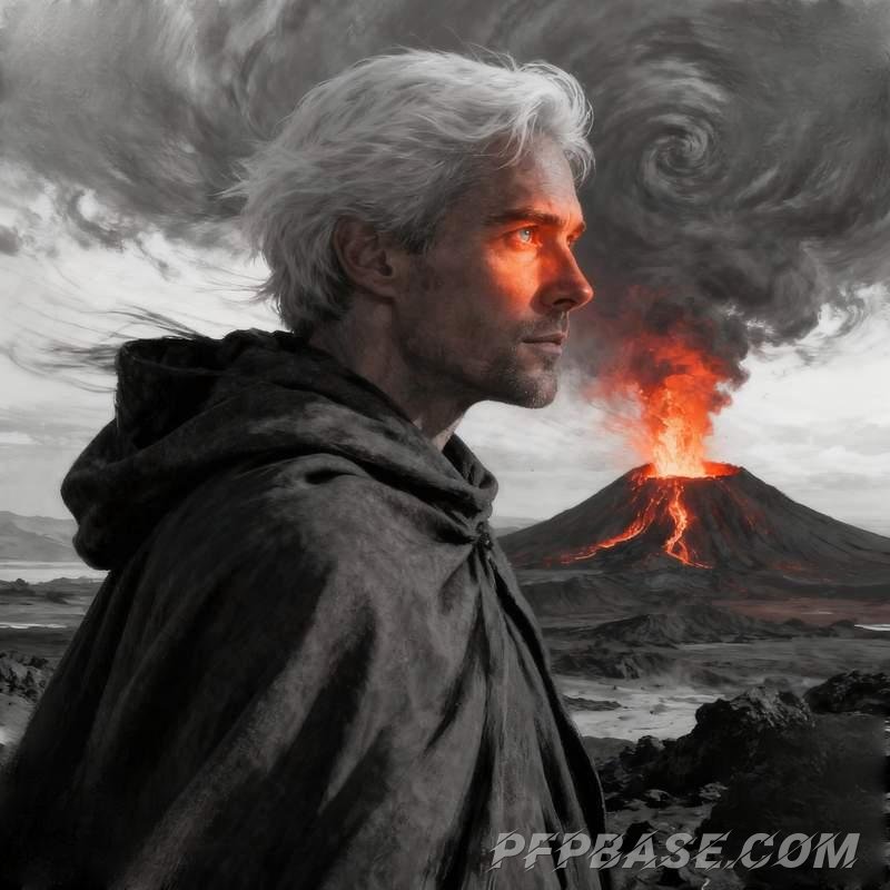 Image 2: male profile, city rooftop, desert oasis, industrial factory, volcanic plateau, rainy night alley