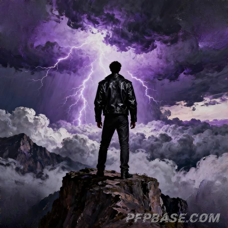 Image 5: aloof man, urban rooftop, misty river pier, subway tunnel, stormy cliff edge