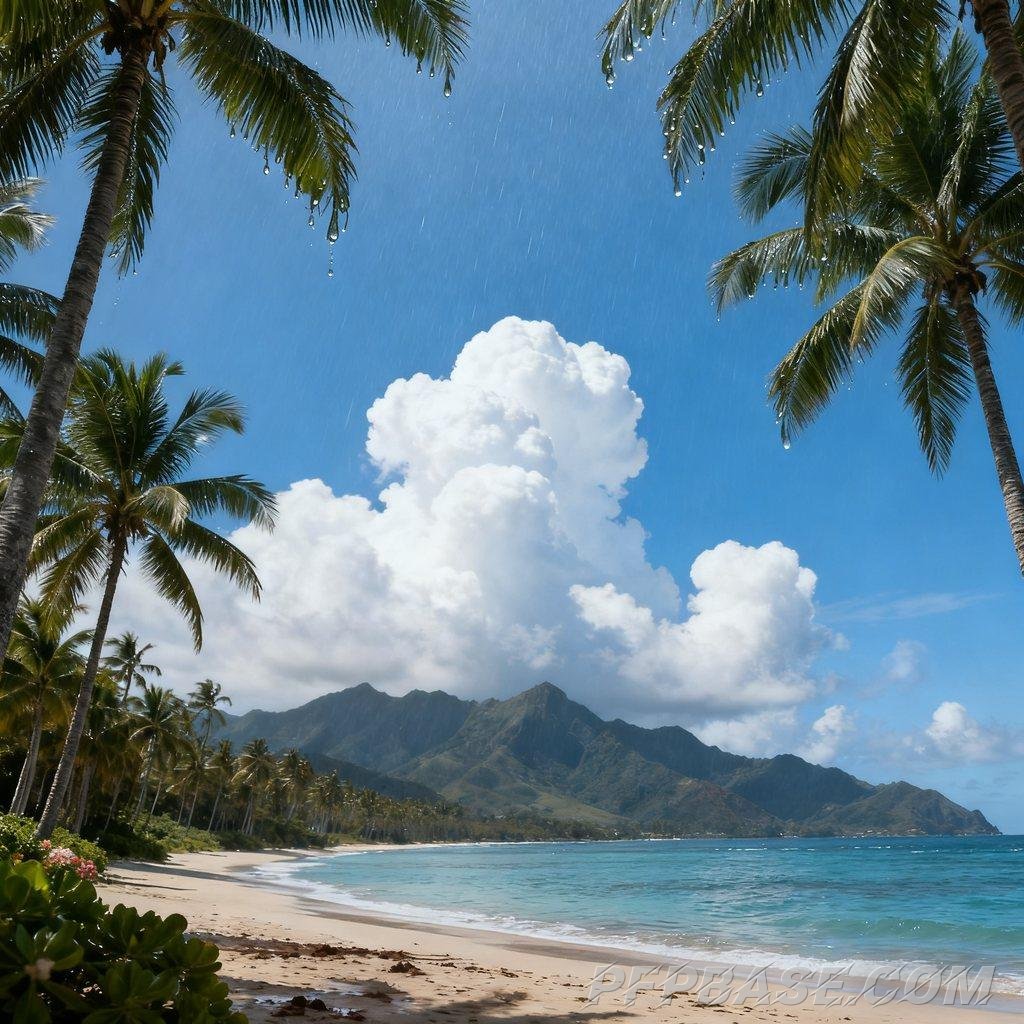 Image 5: azure, coconut grove, tranquility, dreamlike, starlight