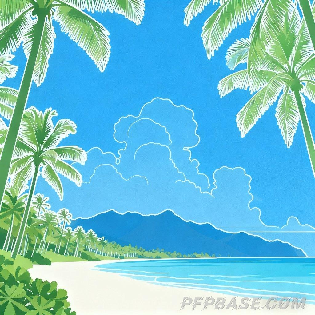 Image 6: azure, coconut grove, tranquility, dreamlike, starlight