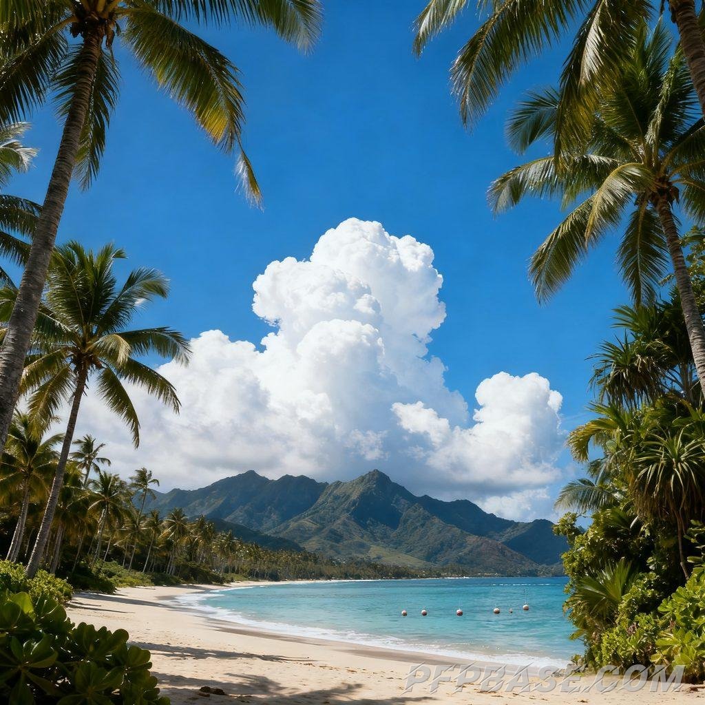 Image 7: azure, coconut grove, tranquility, dreamlike, starlight