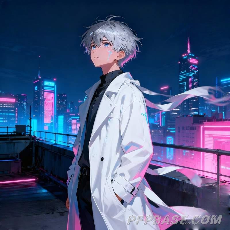Image 5: boy, young man, hairstyle, natural light, city night view