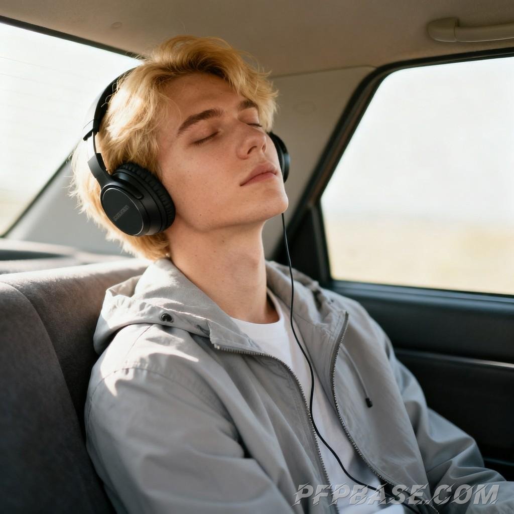 Image 3: languid blonde, rooftop reflection, artistic with flowers, café routine, relaxed in director's