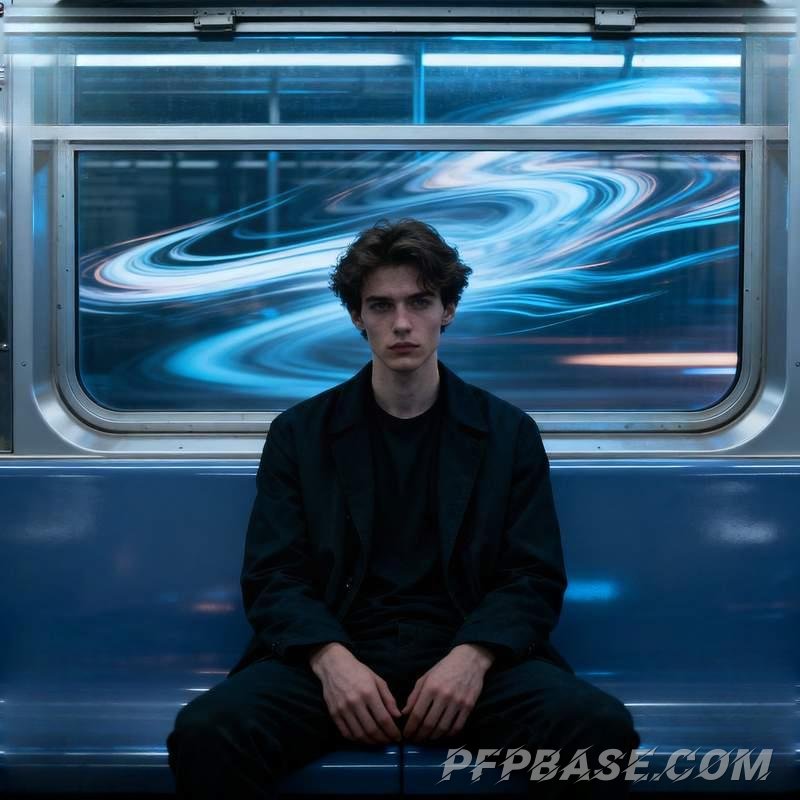 Image 4: male avatar, city night view, street graffiti, glacier cave, cliff storm, subway light and shadow