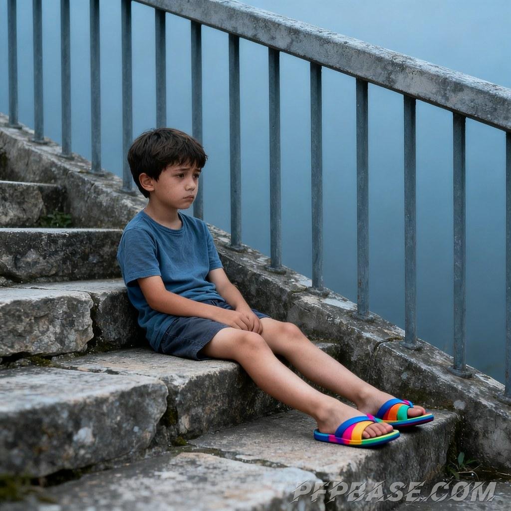 Image 5: European little boy, serenity, harmony, nature, healing