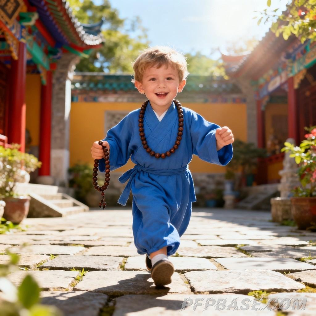 Image 6: European little boy, serenity, harmony, nature, healing
