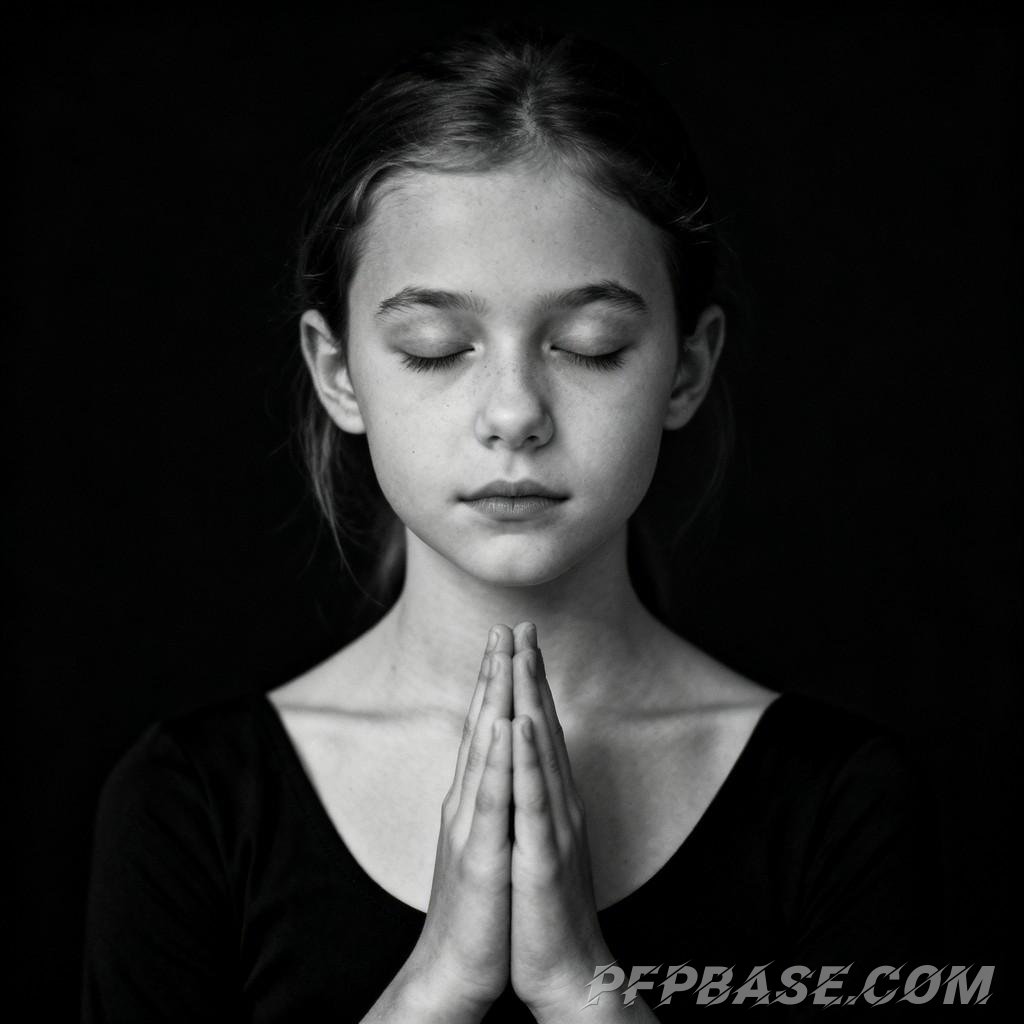 Image 6: devout, serene, prayer, angel, girl