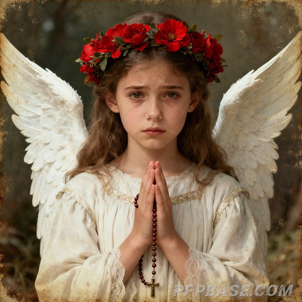 Image 8: devout, serene, prayer, angel, girl