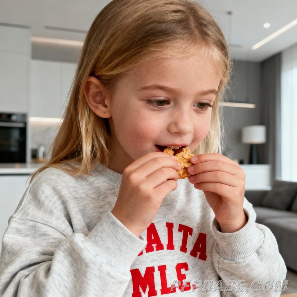 Image 2: blonde hair, blue eyes, smile, warmth, contemplation