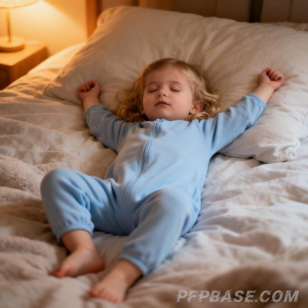 Image 3: blonde hair, blue eyes, smile, warmth, contemplation