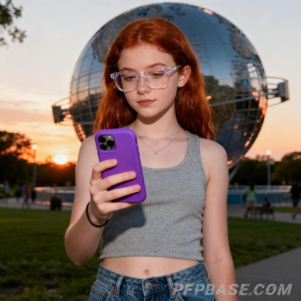 Image 5: red-haired maiden, girl in backlight, fruit-themed maiden, short-haired girl, café maiden, sunset ce