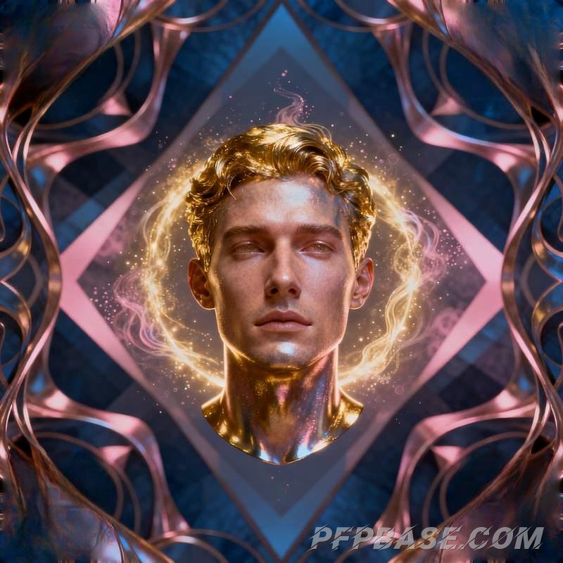 Image 2: male portrait, cliff at dusk, forest light and shadow, city after rain, dream geometry, glacier fiss