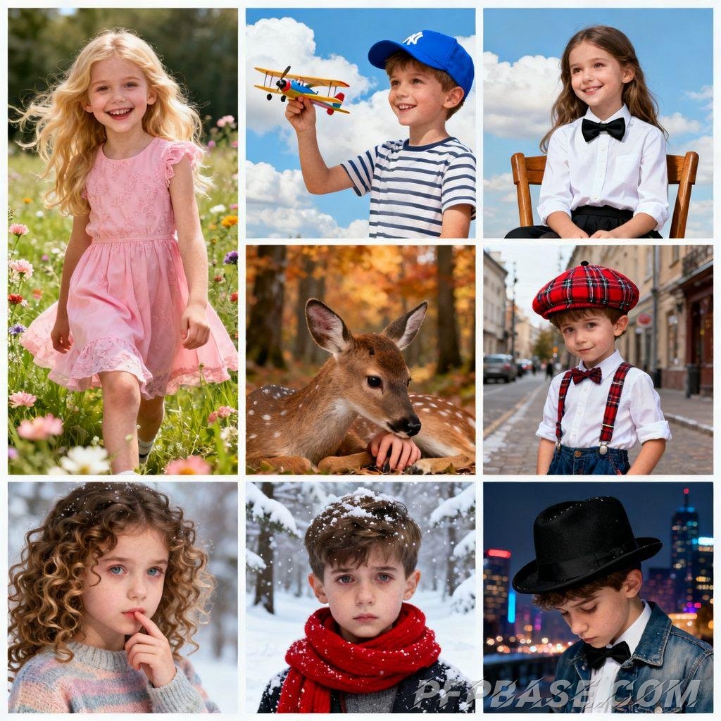 Image 2: innocence, fashion, childlike charm, warmth, melancholy