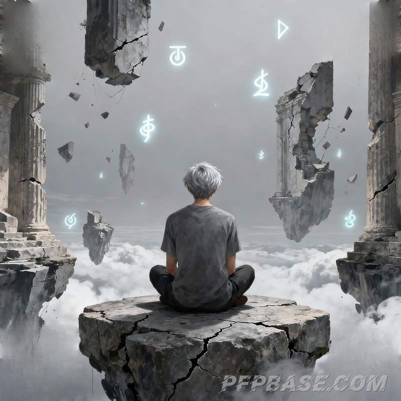 Image 16: anime male head, stormy cliff, graffiti city, misty forest, subway night ride, island sunrise