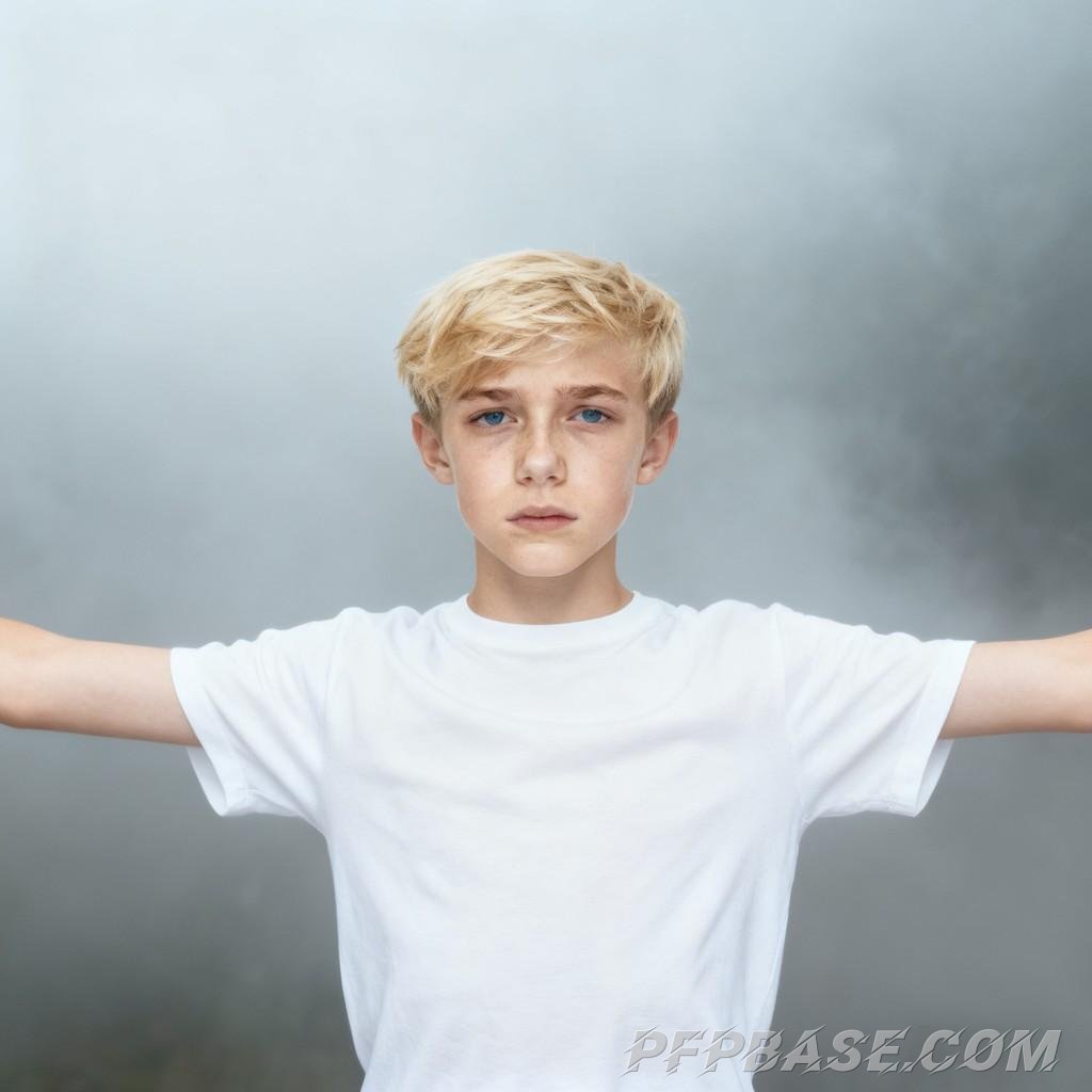 Image 2: blonde blue eyes, silver-haired city, dark sweater, red-haired enigma, light blonde in contemplation