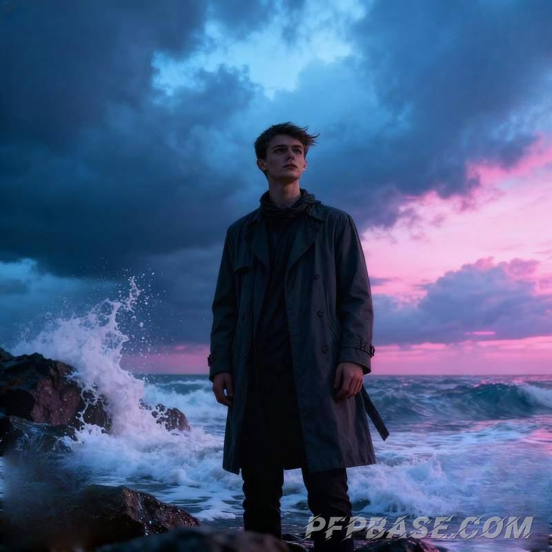 Image 8: trendy guy, cliff, graffiti wall, stone circle, forest, seaside