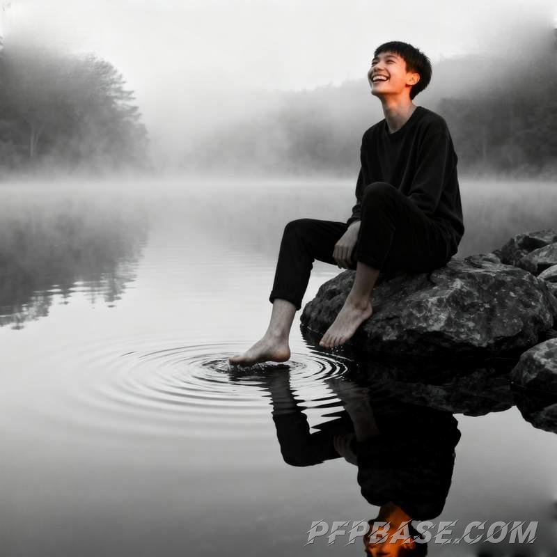 Image 8: sunlit boy, wheat field, lakeside, forest path, flower sea, stream