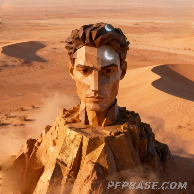 Image 6: male head, urban terrace, black forest, volcanic cave, observatory, solitary desert peak