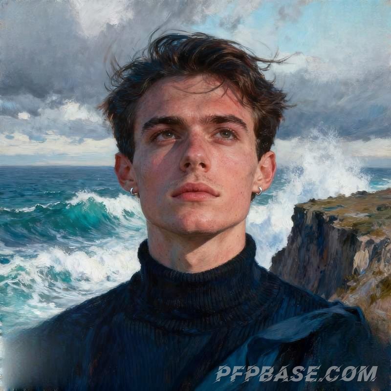 Image 6: young man, city night view, industrial warehouse, coastal cliff, graffiti wall, forest morning light