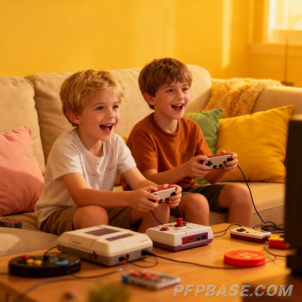 Image 8: cute, childlike innocence, cozy home, relaxation, joy