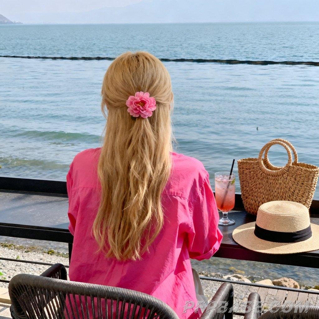 Image 2: youthful vitality, pastoral poetry, embrace sea, connect with nature, artistic inspiration