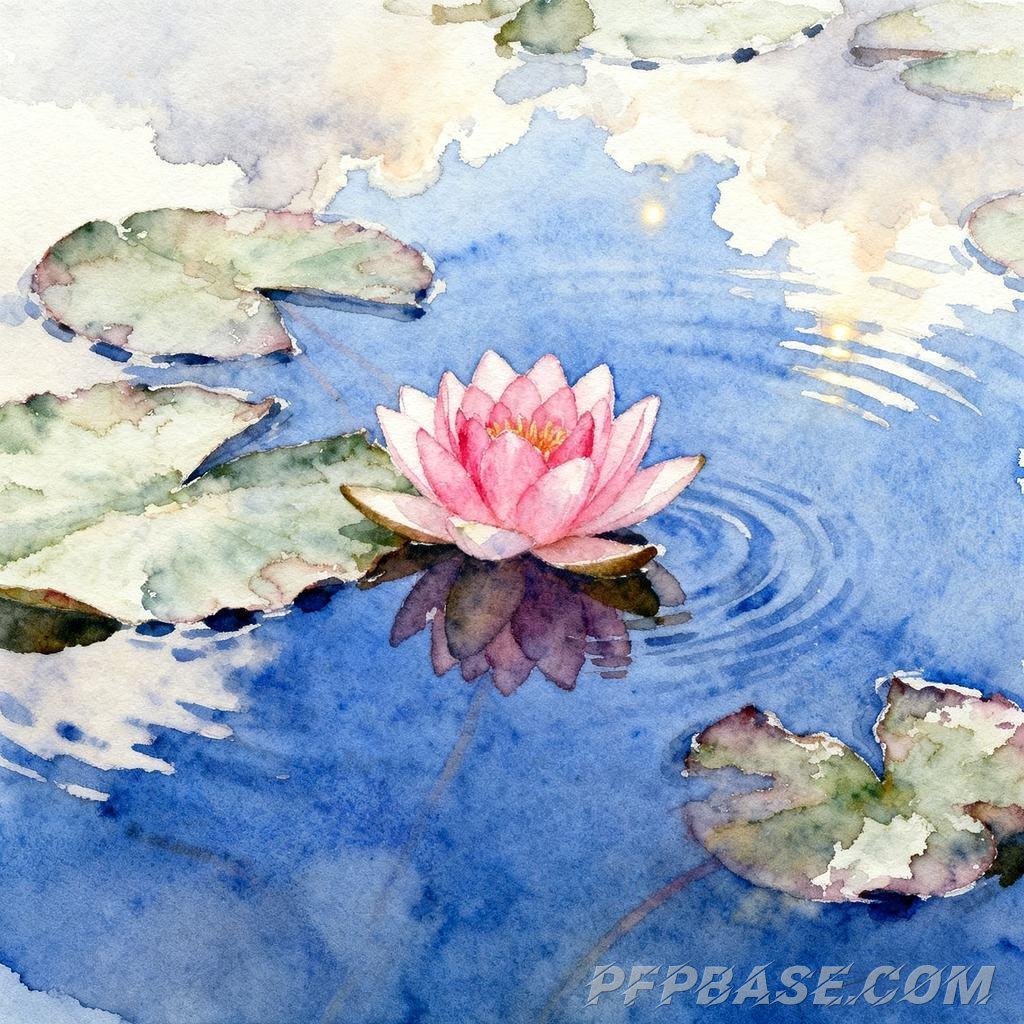Image 5: dreamy, soothing, pink, water lily, water surface