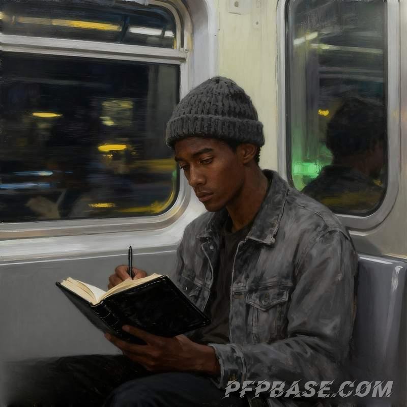 Image 3: male avatar, city rooftop, subway car, graffiti factory, Nordic fjord, urban architecture