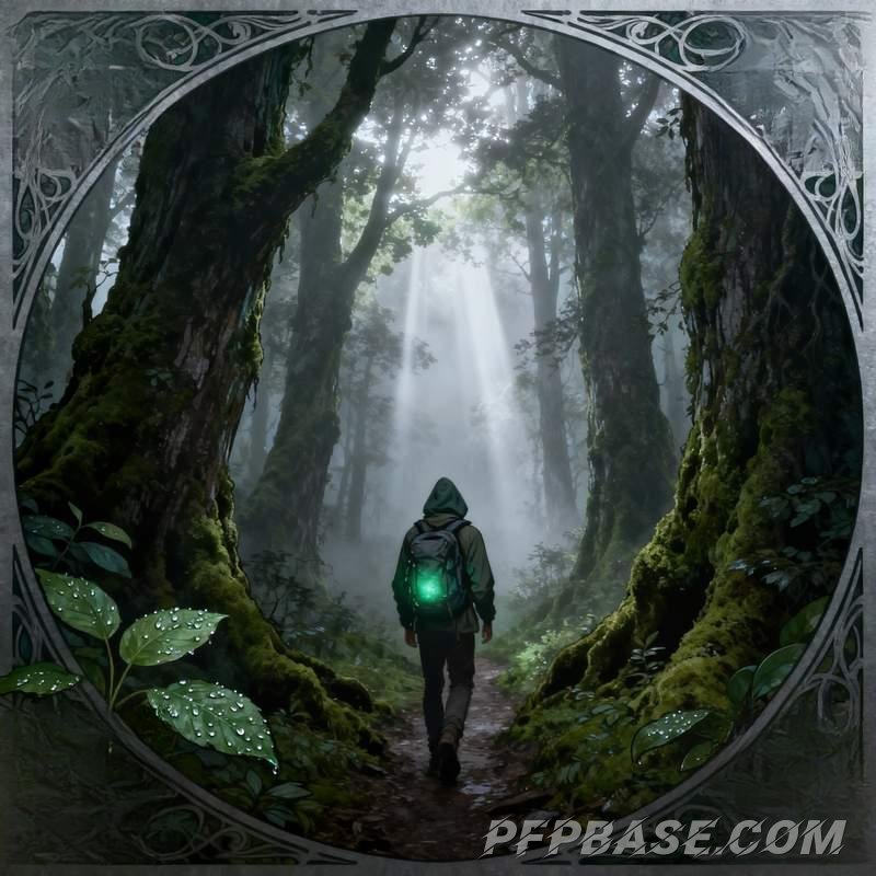 Image 3: man's silhouette, trench coat figure, volcanic rock platform, graffiti tunnel, alpine meadow, r