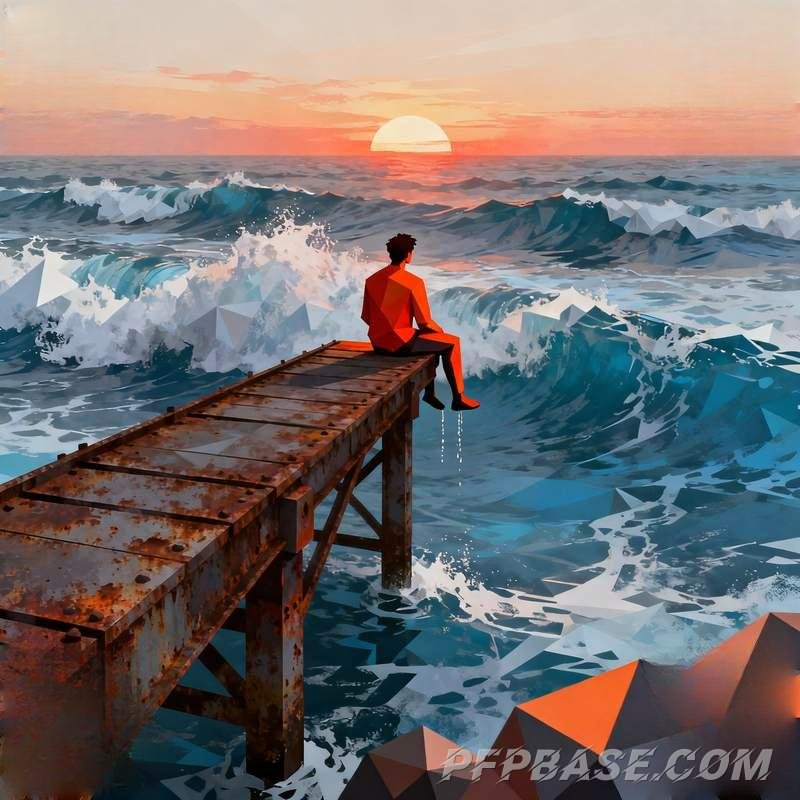 Image 6: man's silhouette, trench coat figure, volcanic rock platform, graffiti tunnel, alpine meadow, r