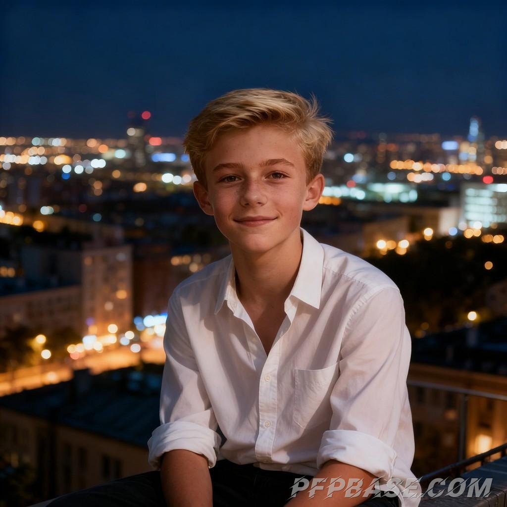 Image 4: handsome youth, gentle gaze, melancholic aura, dreamy setting, essence of youth