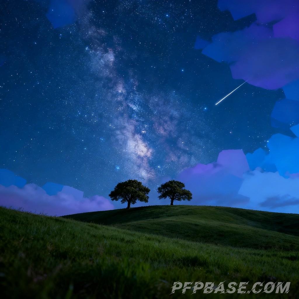 Image 5: dreamy, starry sky, tranquility, night, romance