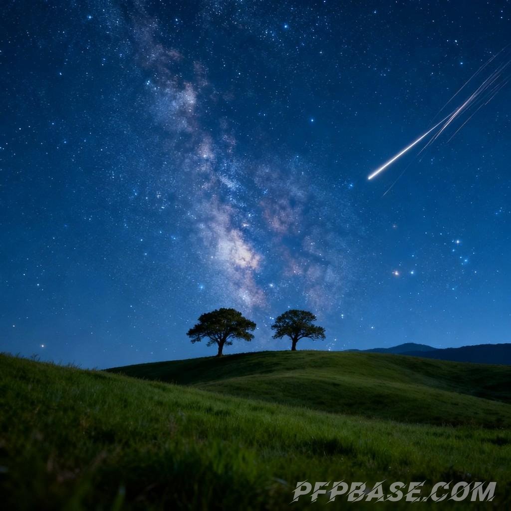 Image 6: dreamy, starry sky, tranquility, night, romance