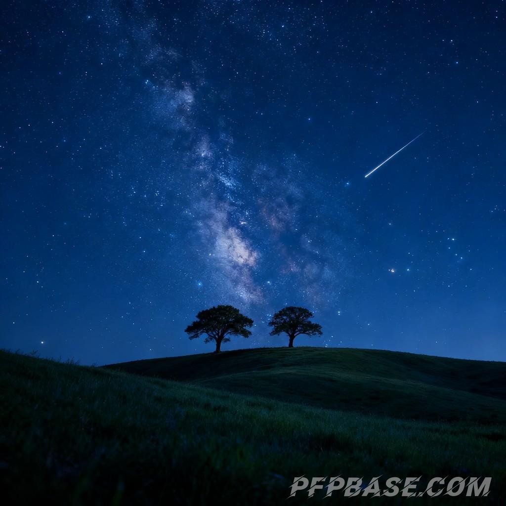 Image 7: dreamy, starry sky, tranquility, night, romance