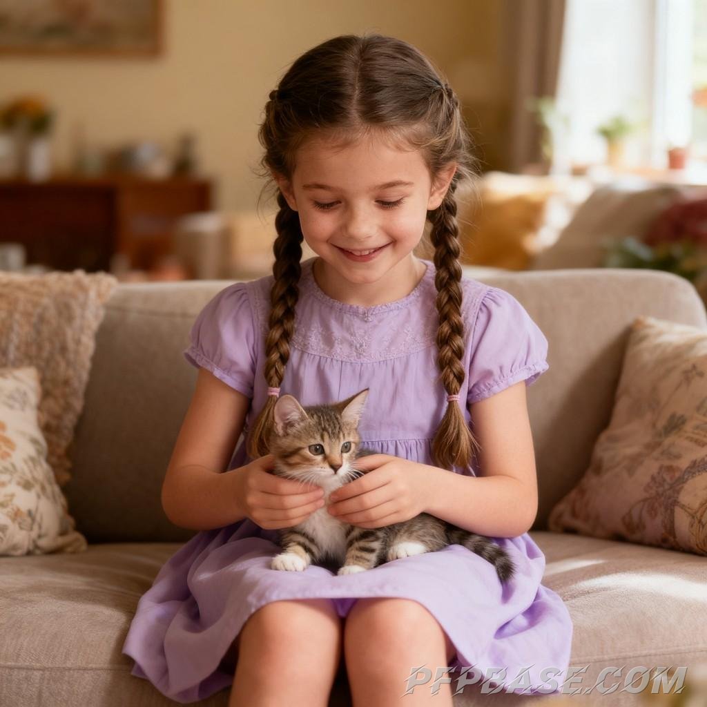 Image 2: lively, adorable, little girl, nature, harmony