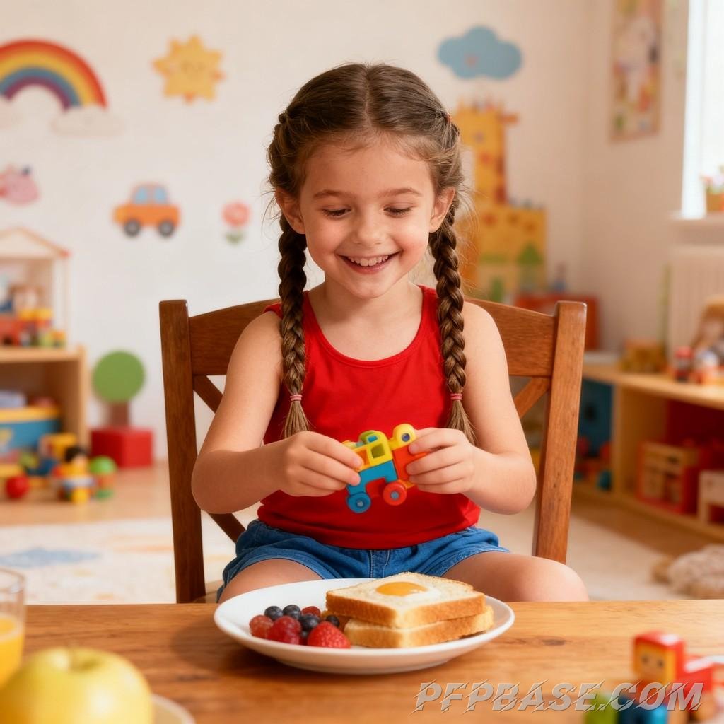 Image 4: lively, adorable, little girl, nature, harmony