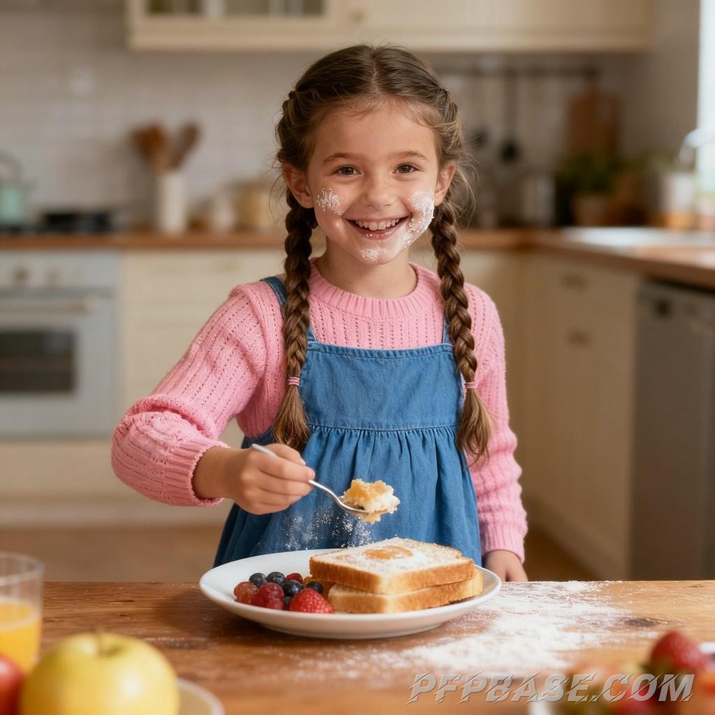 Image 6: lively, adorable, little girl, nature, harmony
