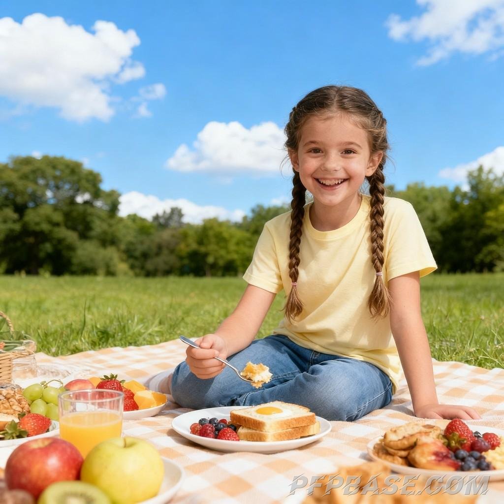 Image 7: lively, adorable, little girl, nature, harmony