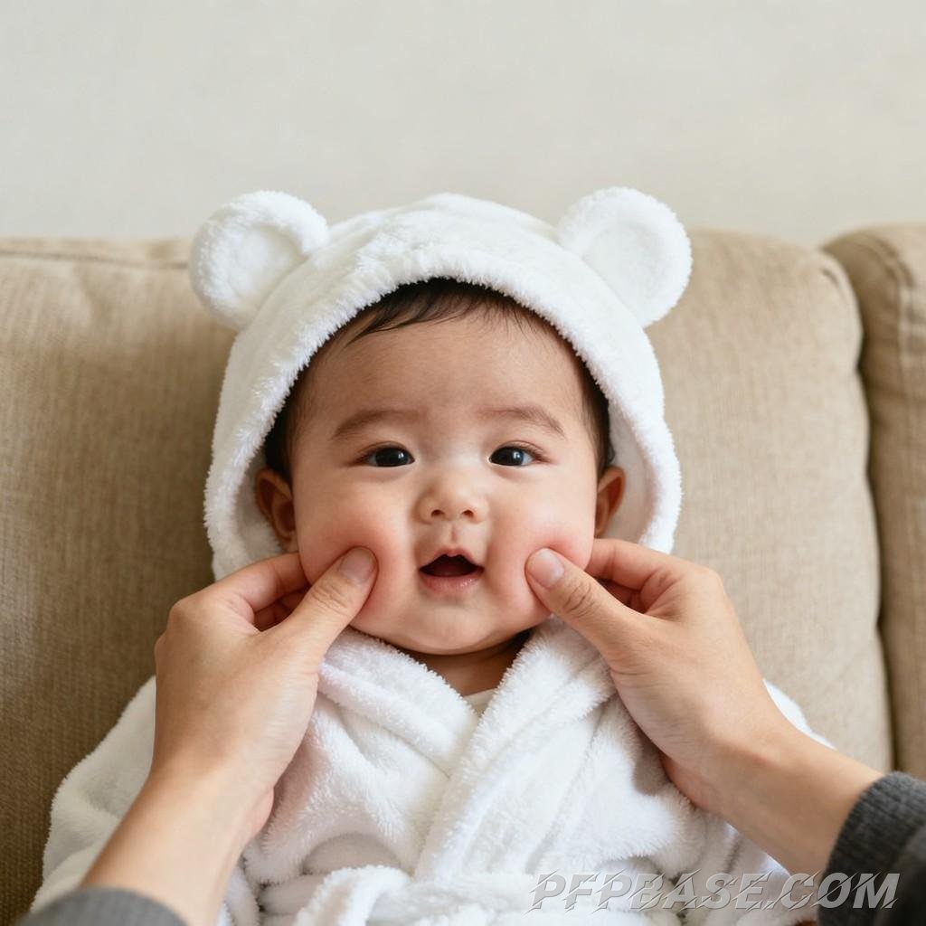 Image 8: cozy, adorable, baby, young girl, portrait