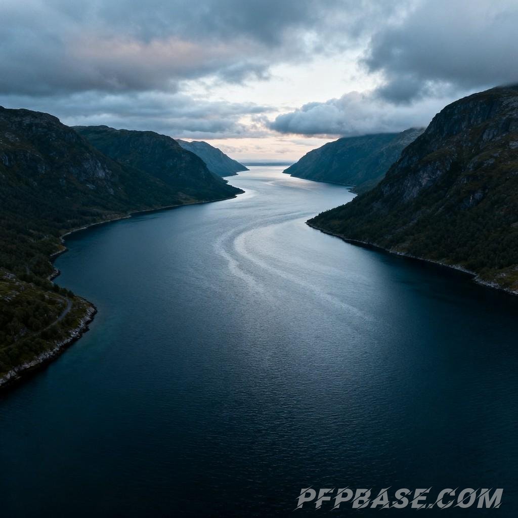 Image 3: Nordic, fjord, tranquility, vastness, poetic essence